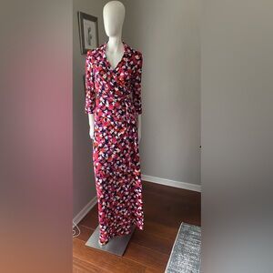 DVF Diane Von Furstenberg maxi wrap dress